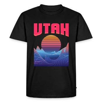 Utah - T-shirt Premium bio Homme - noir - Devant - Nico (187cm)