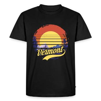 Vermont - T-shirt Premium bio Homme - noir - Devant - Nico (187cm)