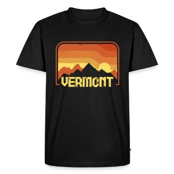 Vermont - T-shirt Premium bio Homme - noir - Devant - Nico (187cm)
