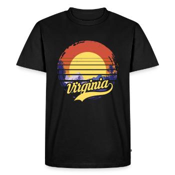 Virginia - Men's Premium Organic T-Shirt - black - Front - Nico (187cm)