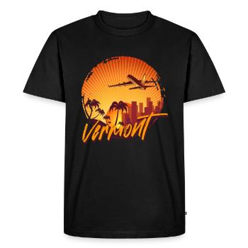 Vermont - T-shirt Premium bio Homme - noir - Devant - Nico (187cm)