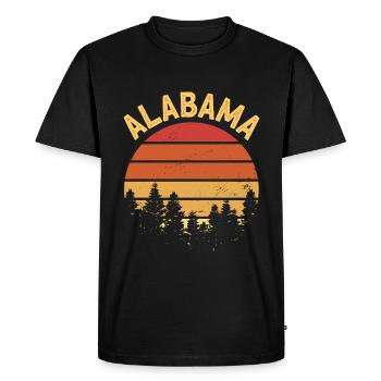 Alabama - T-shirt Premium bio Homme - noir - Devant - Nico (187cm)