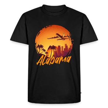 Alabama - T-shirt Premium bio Homme - noir - Devant - Nico (187cm)