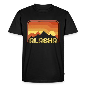 Alaska - Men's Premium Organic T-Shirt - black - Front - Nico (187cm)