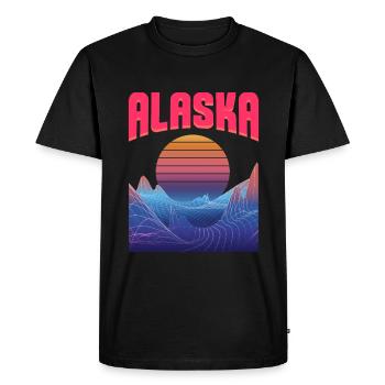 Alaska - Men's Premium Organic T-Shirt - black - Front - Nico (187cm)