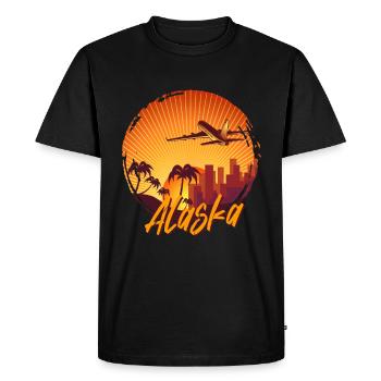 Alaska - Men's Premium Organic T-Shirt - black - Front - Nico (187cm)