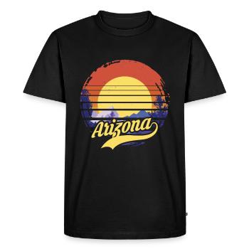 Arizona - Men's Premium Organic T-Shirt - black - Front - Nico (187cm)