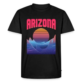 Arizona - Men's Premium Organic T-Shirt - black - Front - Nico (187cm)