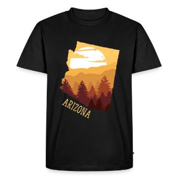 Arizona - Men's Premium Organic T-Shirt - black - Front - Nico (187cm)
