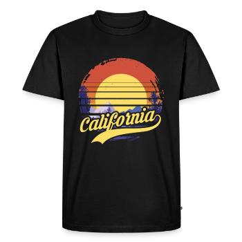 Californie - T-shirt Premium bio Homme - noir - Devant - Nico (187cm)