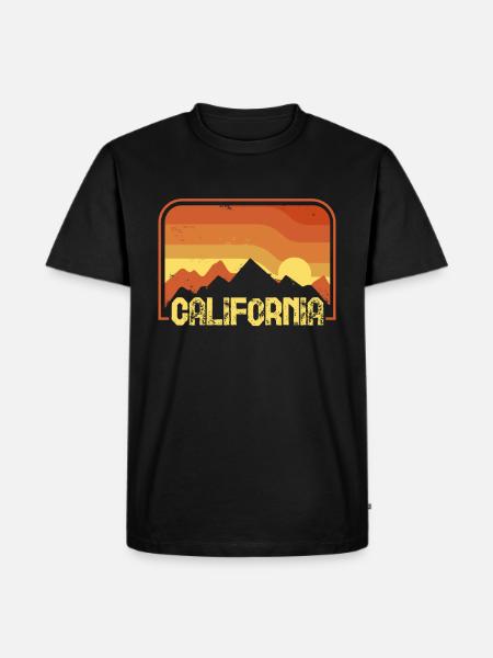 California - Men's Premium Organic T-Shirt - black