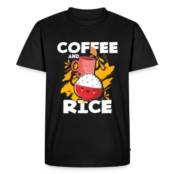 Riz - T-shirt Premium bio Homme - noir - Devant - Nico (187cm)