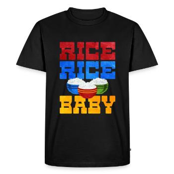 Riz - T-shirt Premium bio Homme - noir - Devant - Nico (187cm)