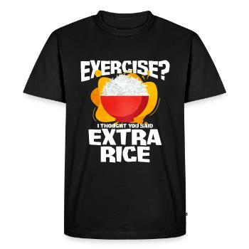 Riz - T-shirt Premium bio Homme - noir - Devant - Nico (187cm)