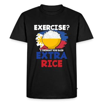 Riz - T-shirt Premium bio Homme - noir - Devant - Nico (187cm)
