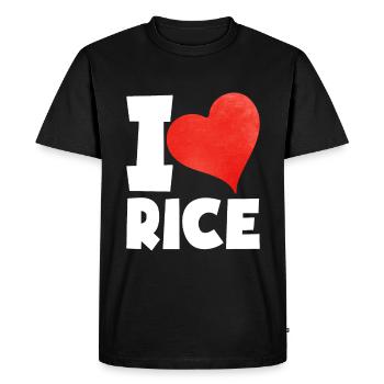Riz - T-shirt Premium bio Homme - noir - Devant - Nico (187cm)