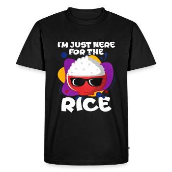 Riz - T-shirt Premium bio Homme - noir - Devant - Nico (187cm)