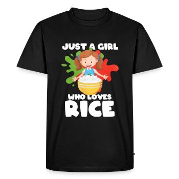 Riz - T-shirt Premium bio Homme - noir - Devant - Nico (187cm)