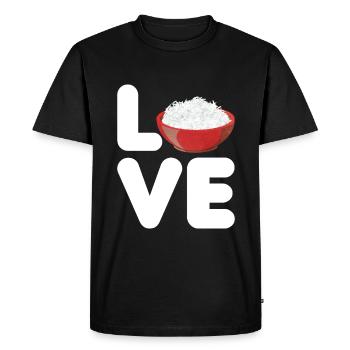 Riz - T-shirt Premium bio Homme - noir - Devant - Nico (187cm)