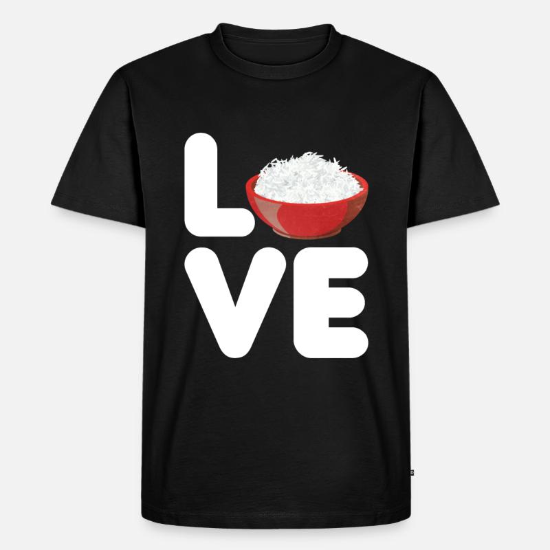 Reis - Männer Premium Bio T-Shirt - Schwarz