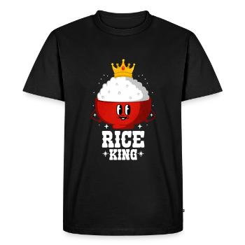 Riz - T-shirt Premium bio Homme - noir - Devant - Nico (187cm)
