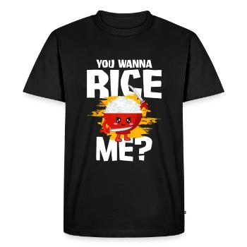 Riz - T-shirt Premium bio Homme - noir - Devant - Nico (187cm)