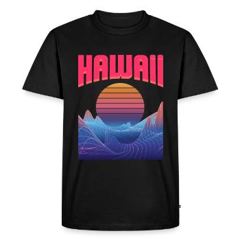 Hawaii - Men's Premium Organic T-Shirt - black - Front - Nico (187cm)