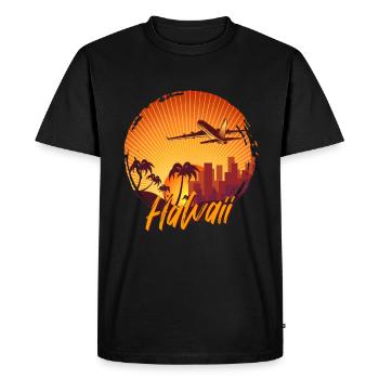 Hawaii - Men's Premium Organic T-Shirt - black - Front - Nico (187cm)