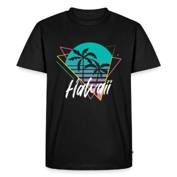 Hawaii - Men's Premium Organic T-Shirt - black - Front - Nico (187cm)