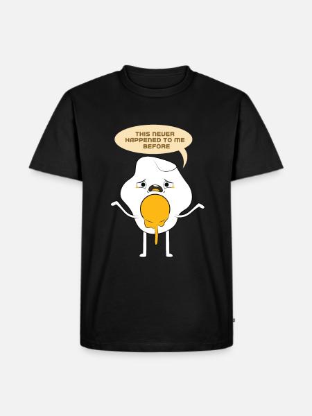 Egg funny, come quickly - Men's Premium Organic T-Shirt - black