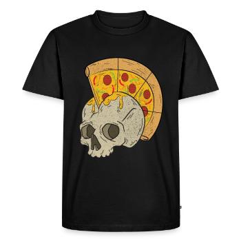 Skull Pizza - T-shirt Premium bio Homme - noir - Devant - Nico (187cm)