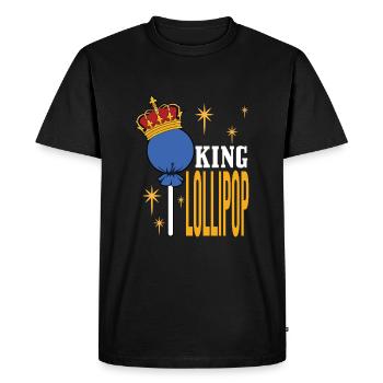 Cadeau de bonbons Lollipop - T-shirt Premium bio Homme - noir - Devant - Nico (187cm)