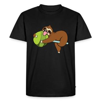 Cadeau de bonbons Lollipop - T-shirt Premium bio Homme - noir - Devant - Nico (187cm)