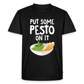 Pesto - Men's Premium Organic T-Shirt - black - Front - Nico (187cm)