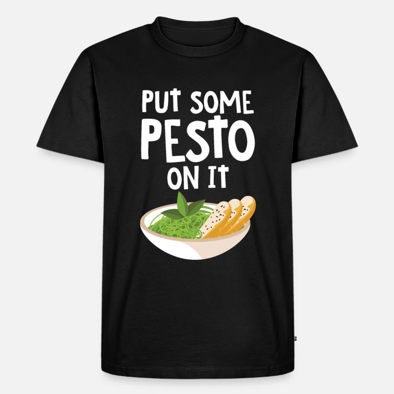 Pesto - Männer Premium Bio T-Shirt - Schwarz