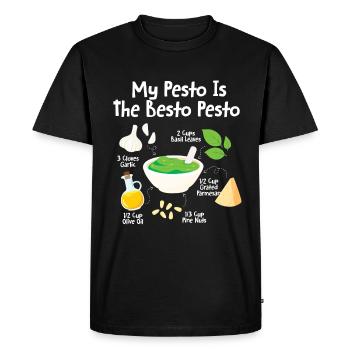 Pesto - Men's Premium Organic T-Shirt - black - Front - Nico (187cm)