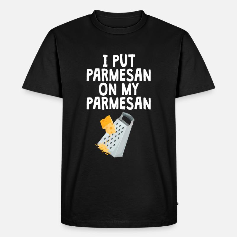 Parmesan - Männer Premium Bio T-Shirt - Schwarz