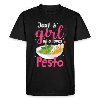 Pesto - Men's Premium Organic T-Shirt - black - Front - Nico (187cm)