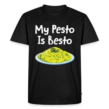 Pesto - Men's Premium Organic T-Shirt - black - Front - Nico (187cm)