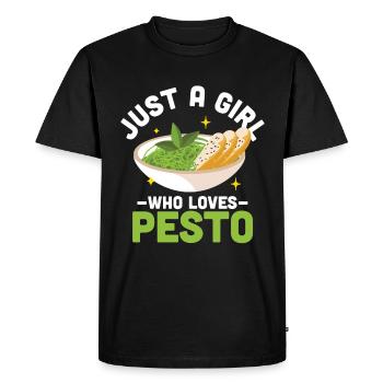 Pesto - Men's Premium Organic T-Shirt - black - Front - Nico (187cm)