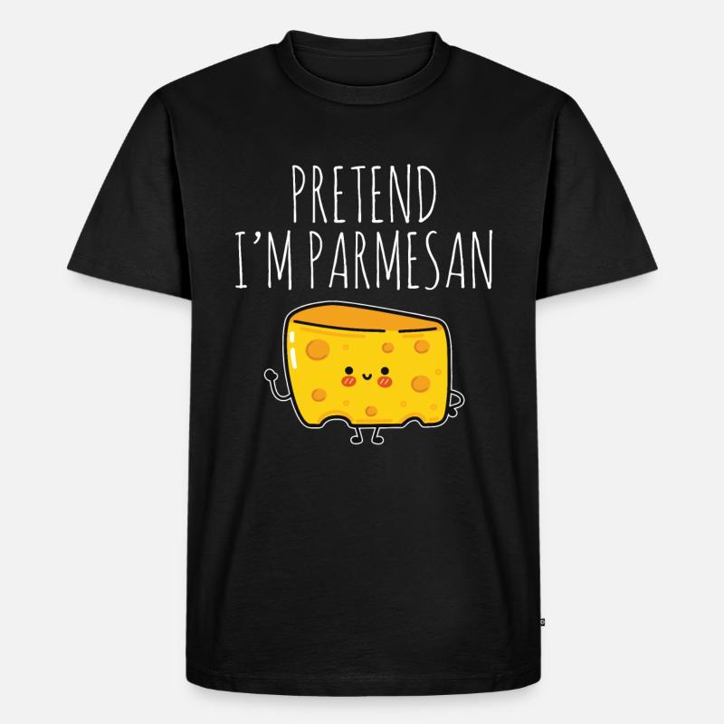 Parmesan - Männer Premium Bio T-Shirt - Schwarz