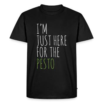 Pesto - Men's Premium Organic T-Shirt - black - Front - Nico (187cm)