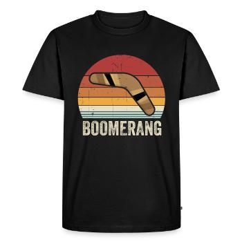 Boomerang - T-shirt Premium bio Homme - noir - Devant - Nico (187cm)
