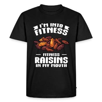 Raisins - Men's Premium Organic T-Shirt - black - Front - Nico (187cm)