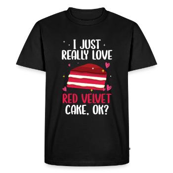 Velvet Cake Cake Gift - Men's Premium Organic T-Shirt - black - Front - Nico (187cm)