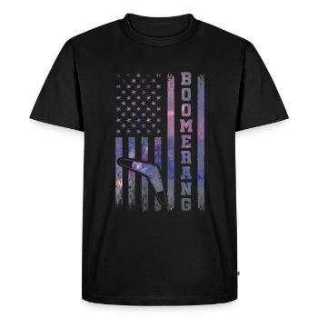 Boomerang - T-shirt Premium bio Homme - noir - Devant - Nico (187cm)