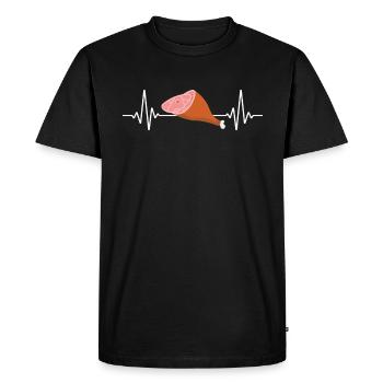 Jambon - T-shirt Premium bio Homme - noir - Devant - Nico (187cm)