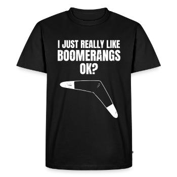 Boomerang - T-shirt Premium bio Homme - noir - Devant - Nico (187cm)