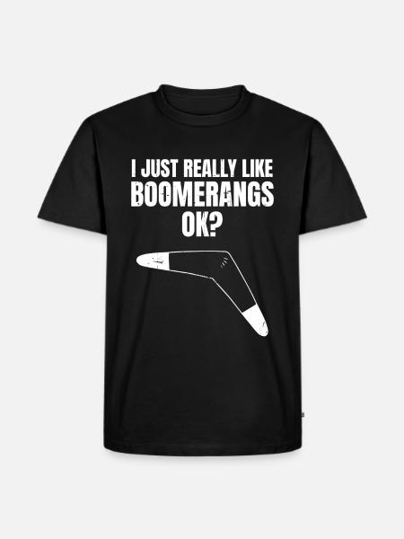 Boomerang - Men's Premium Organic T-Shirt - black