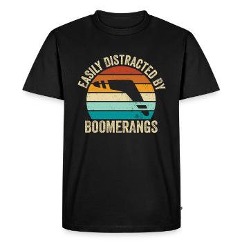 Boomerang - T-shirt Premium bio Homme - noir - Devant - Nico (187cm)